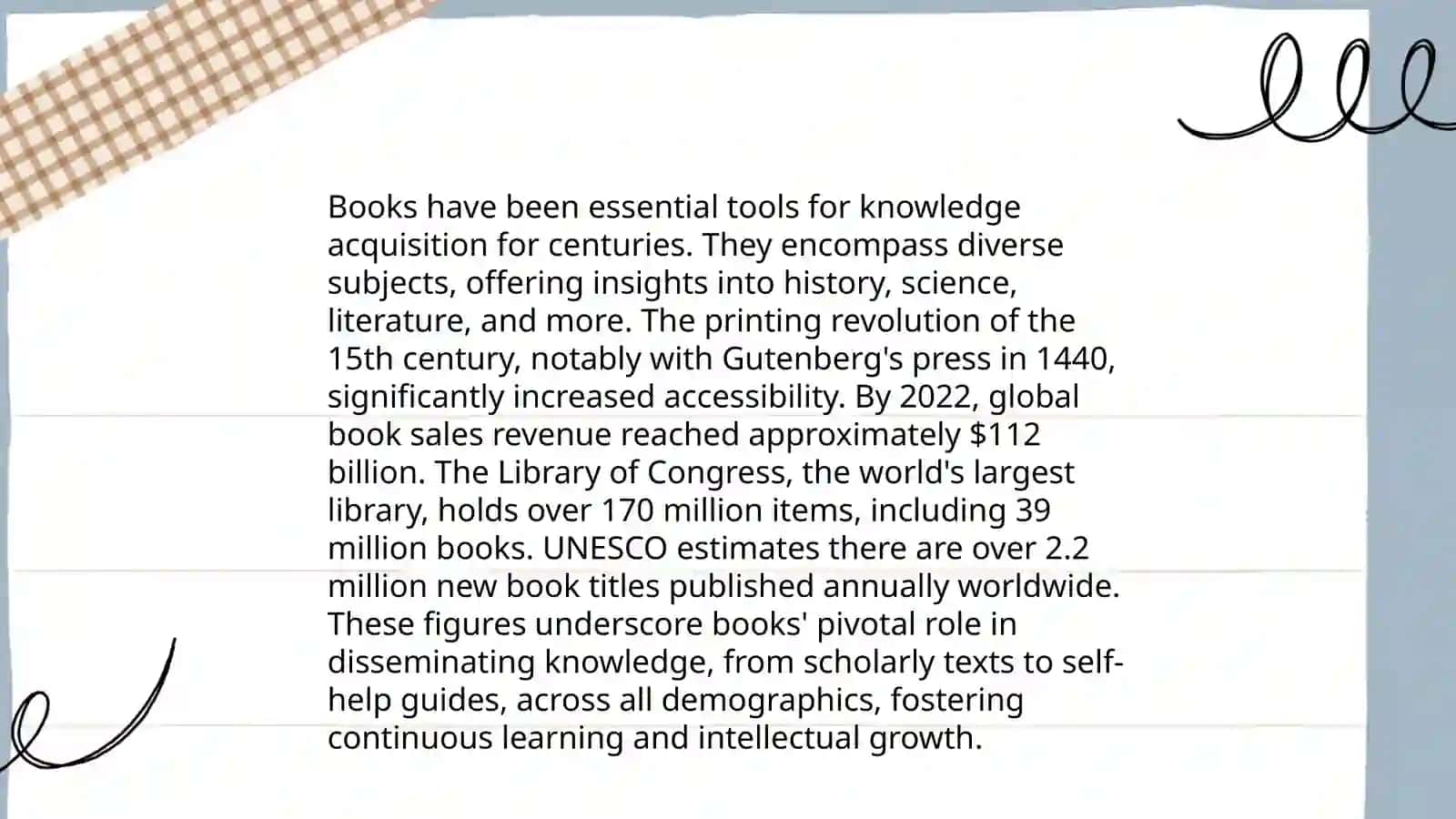 The role of books 4