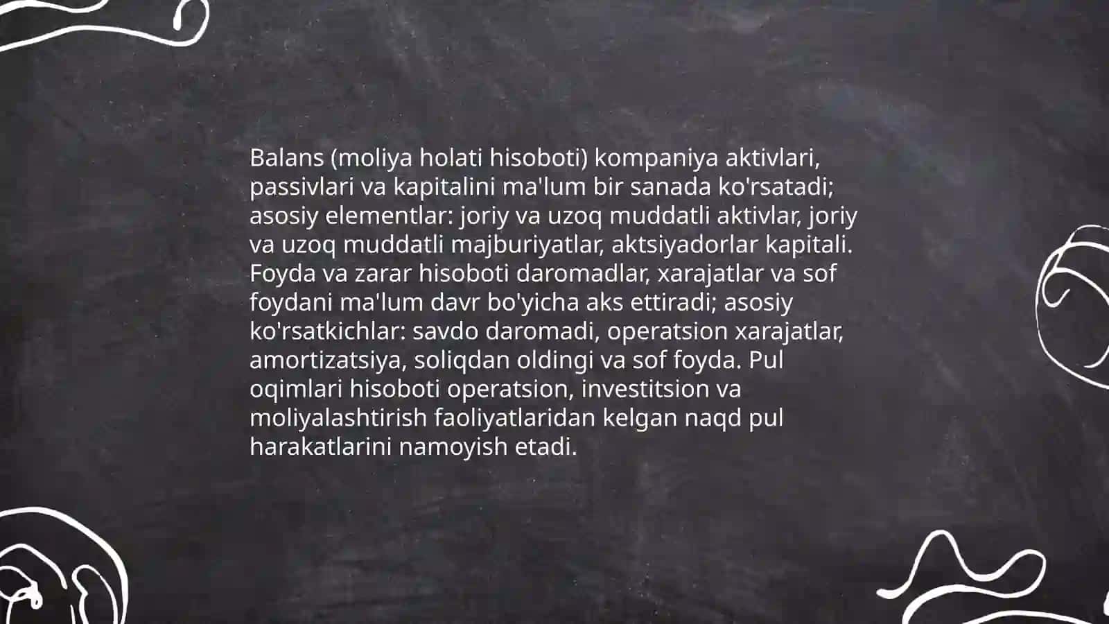 MOLIYAVIY HISOBOTLAR VA PUL OQIMLARI HAQIDA TUSHUNCHA 4