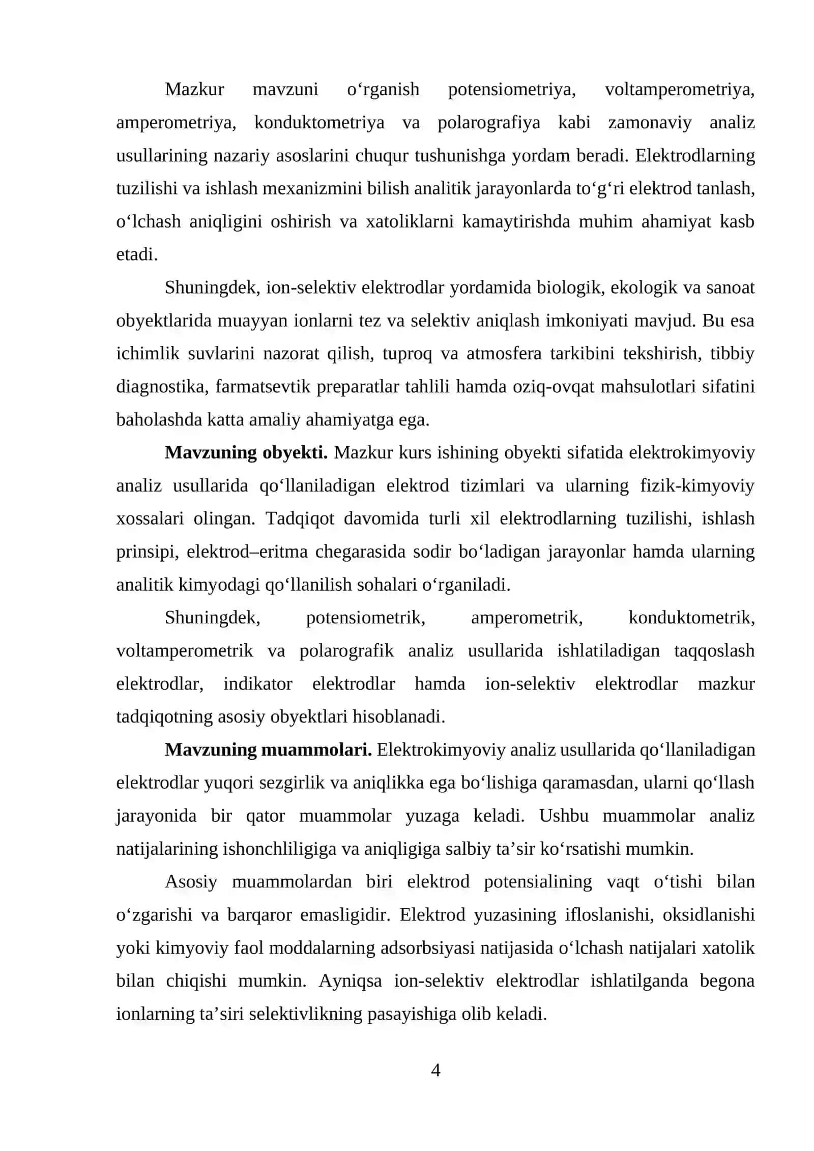 ELEKTRODLARNING ELEKTROKIMYOVIY ANALIZDAGI NAZARIY ASOSLARI 4