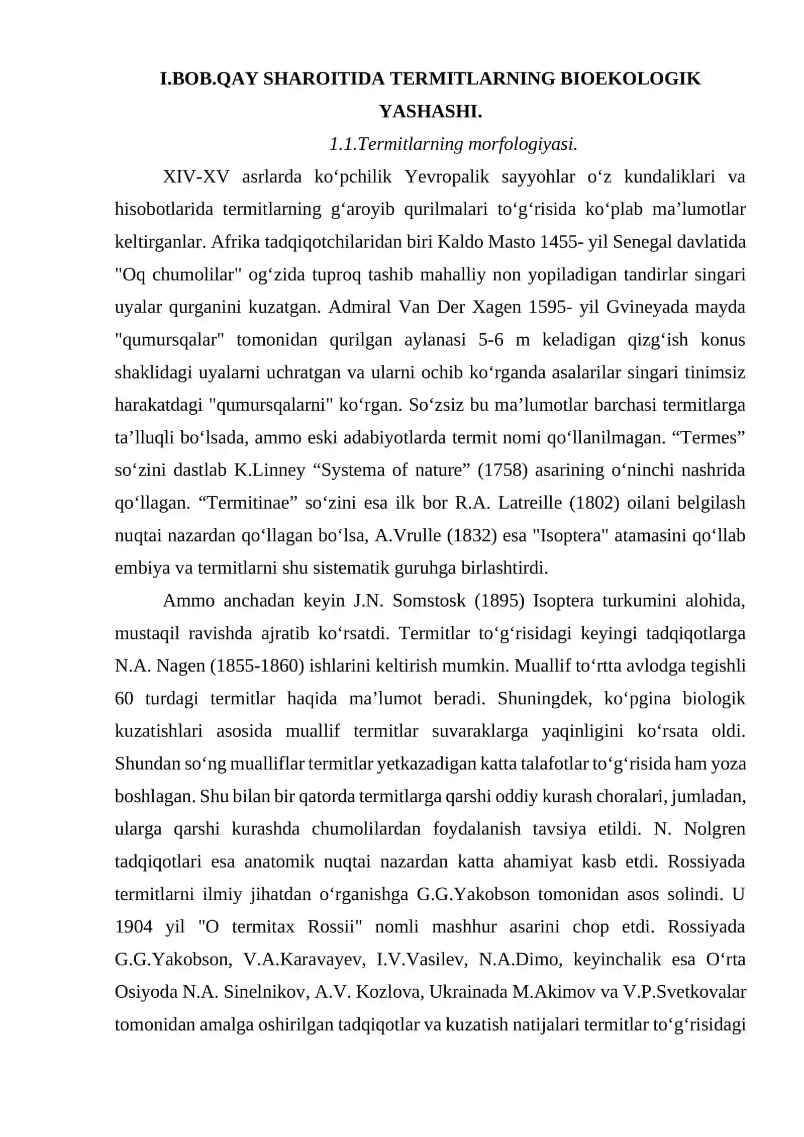 ANACATHOTERMES AVLODIGA MANSUB TERMITLARNING BIOLOGIK XUSUSUYATLARI 4
