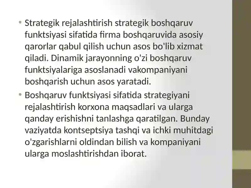 Korxonadastrategik rejalashtirish muomolari 4