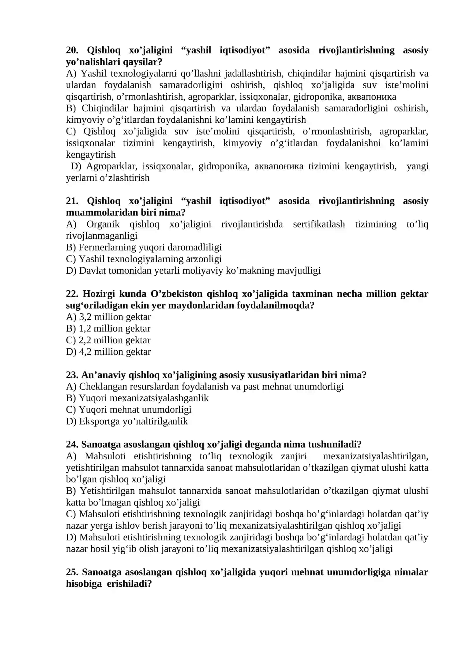 IQTISODIY O’SISH FANIDAN SIRTQI TA’LIM 4