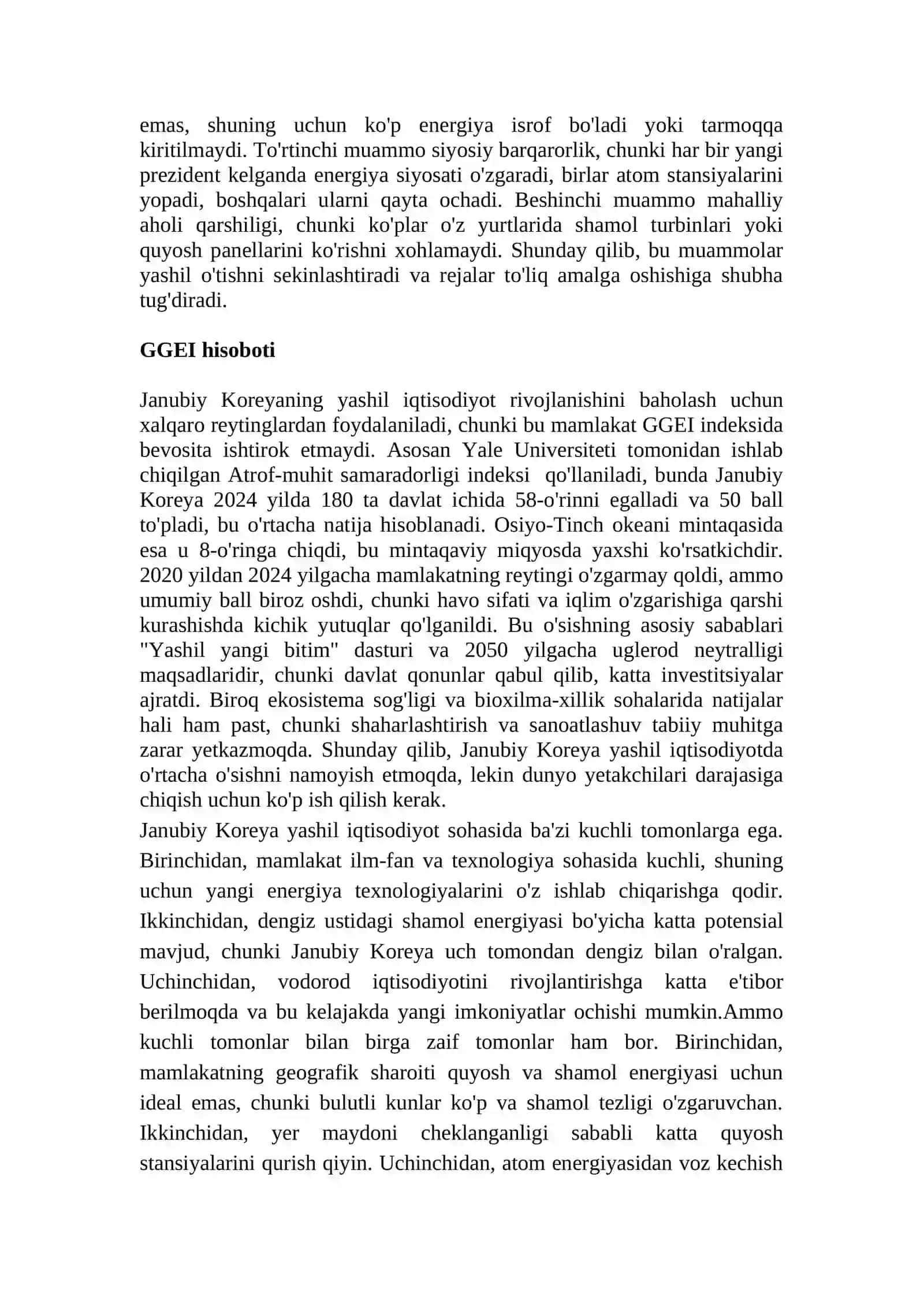 JANUBIY KOREYADA YASHIL IQTISODIYOTNI RIVOJLANTIRISH 4