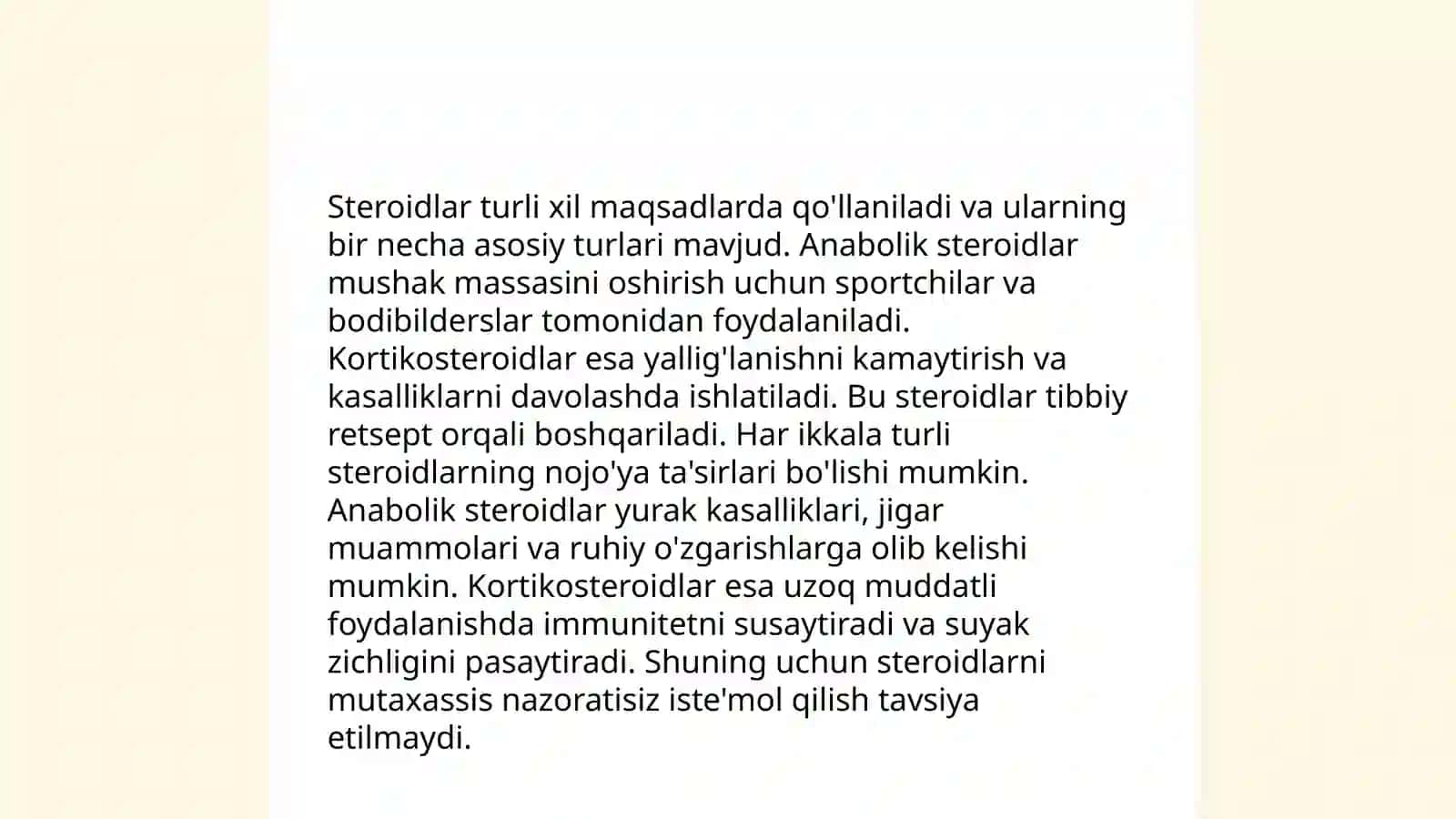 Steroidlar va ulari tibbiyotdagi qollanilishi 4