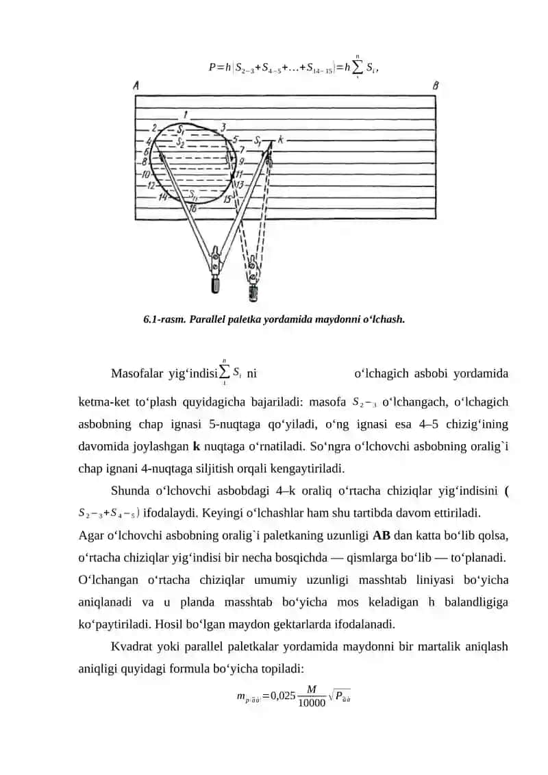 Yer maydonlari yuzasini grafik usulda aniqlash 4