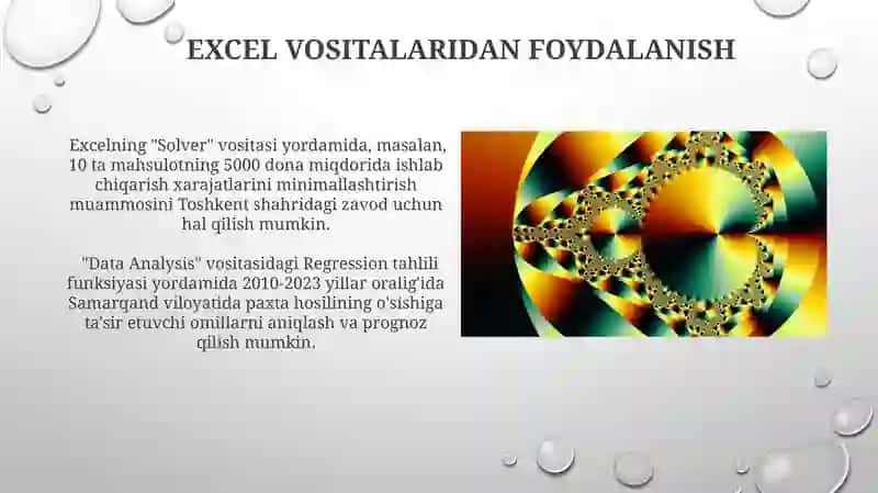 Optimallashtirish masalasining Matematik tavsifi va uni MS Exsel dasturida yechish 4