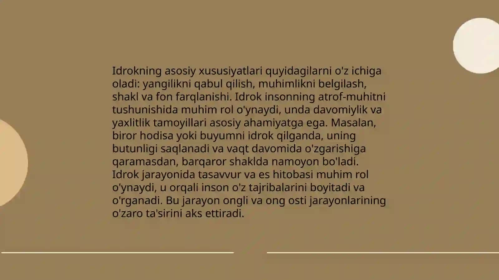 Idrok xususiyatlari va turlari 4
