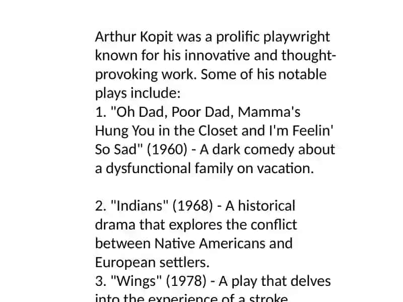Arthur Kopit 4