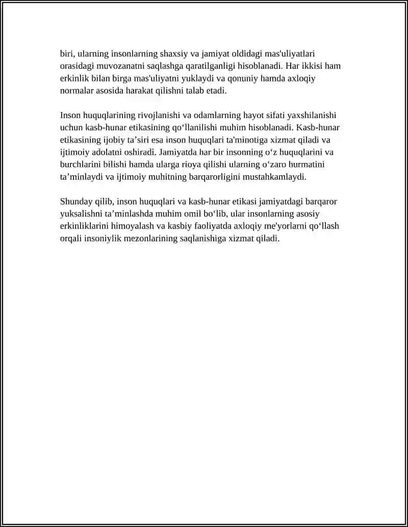 Inson Xoquqlari va Kasb-hunar Etikasi 4