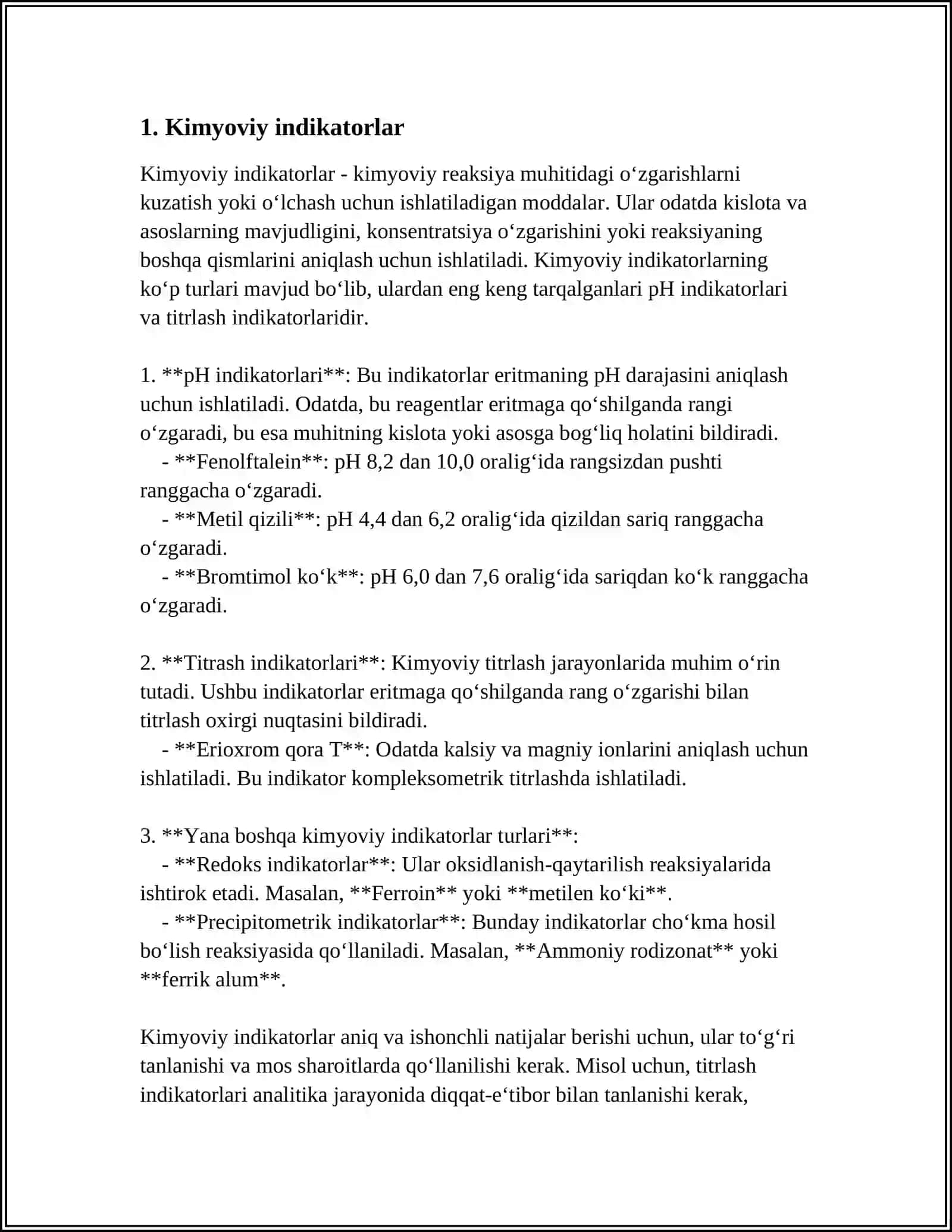 Kimyoviy indikatorlar 4
