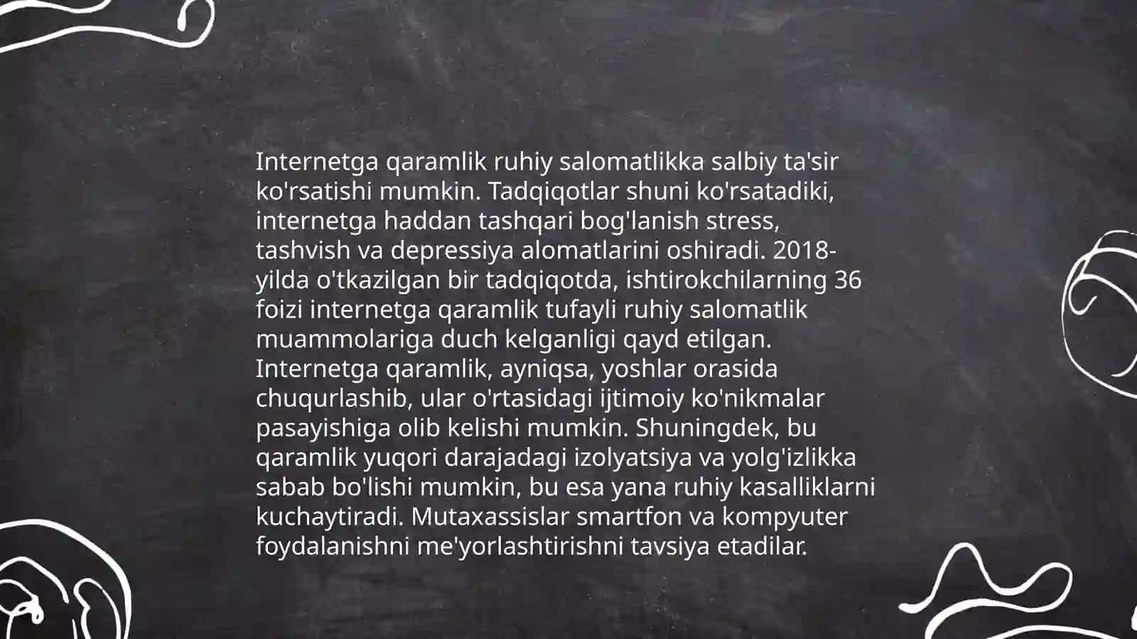 Virtual olam jozibadorlik qaramlik oqibatlari 4