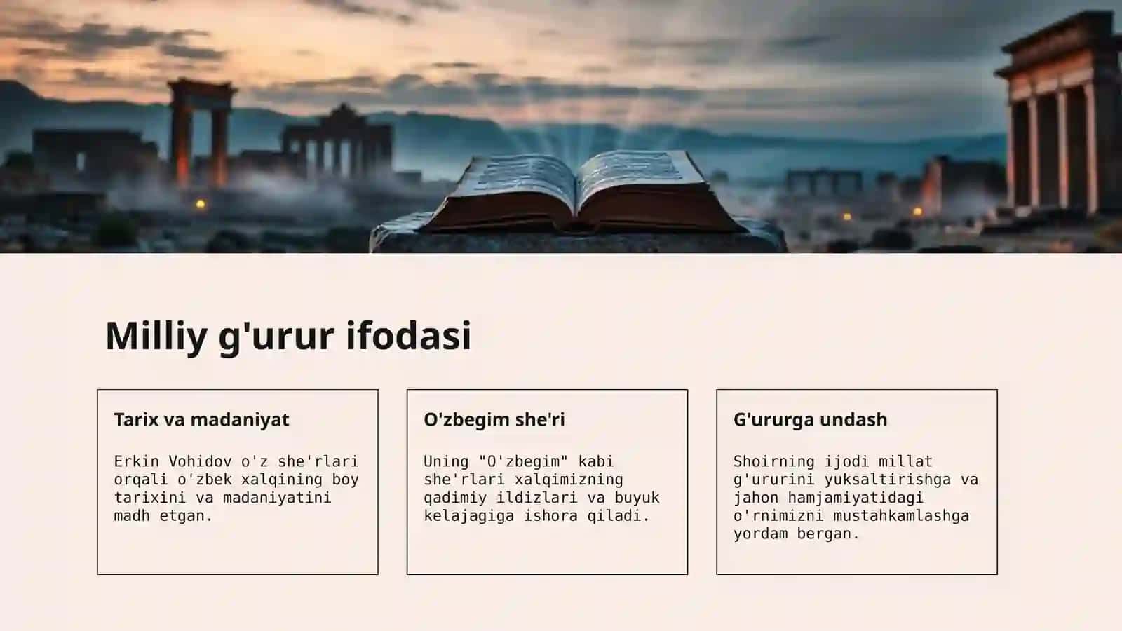Erkin Vohidovning hayoti 4