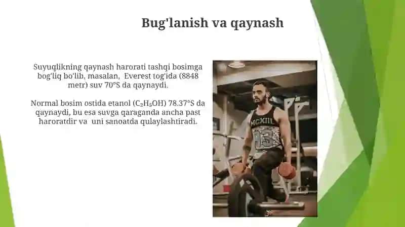 Suyuqlikning fizik hossalari 4