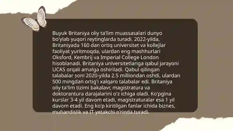 Buyuk Britaniya ta'lim tizimi 4