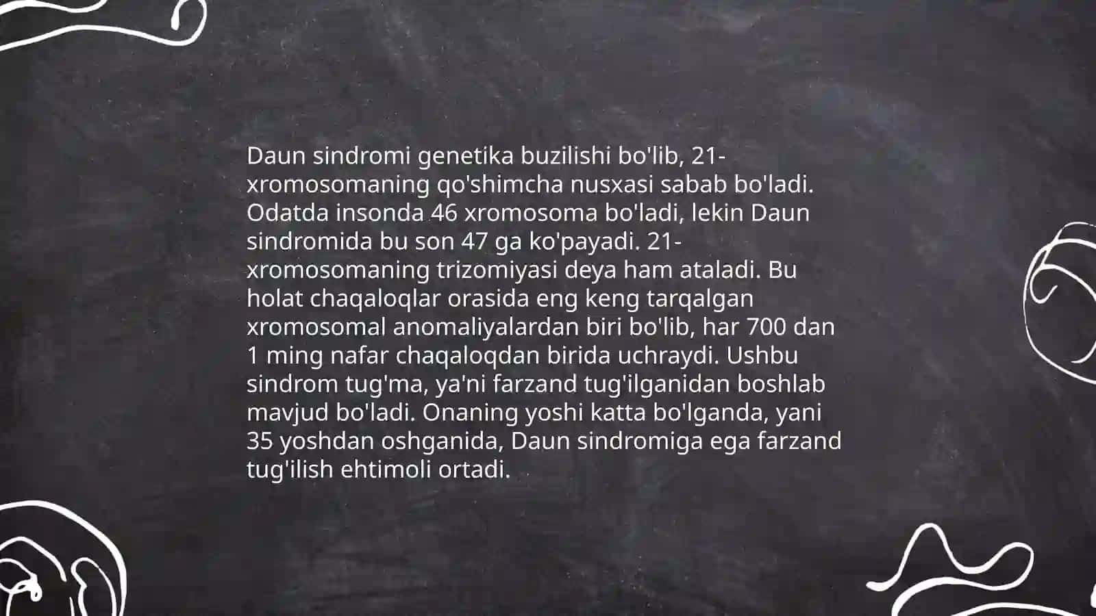Daun sindromi 4