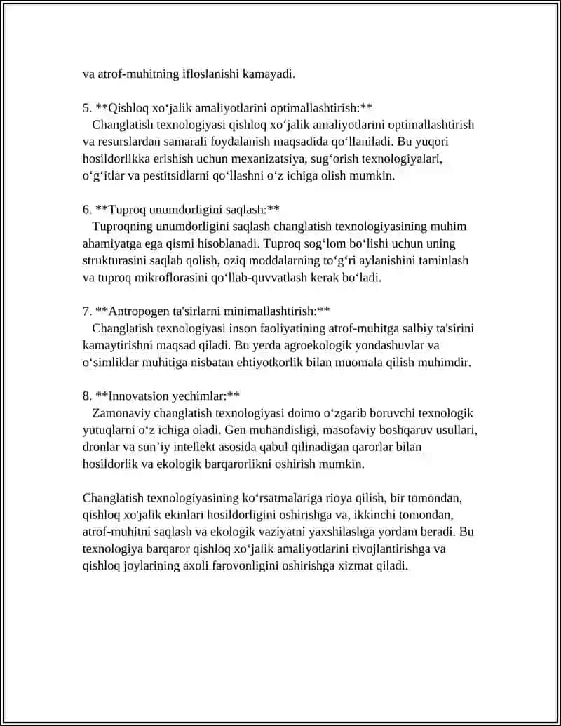 CHANGLATISH TEXNALOGIYASI 4