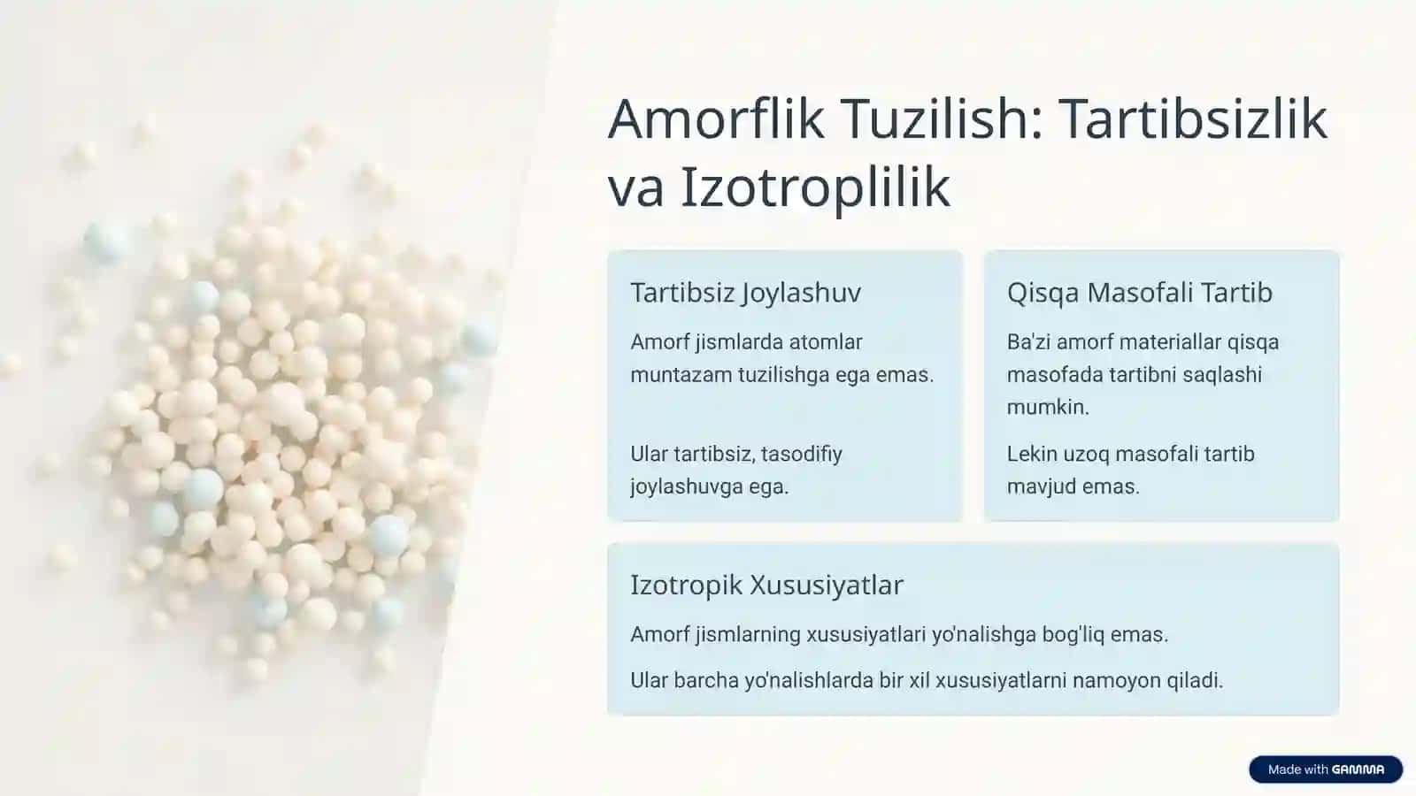 Kristal va Amorf Jismlar: Xususiyatlari va Qo'llanilishi 4