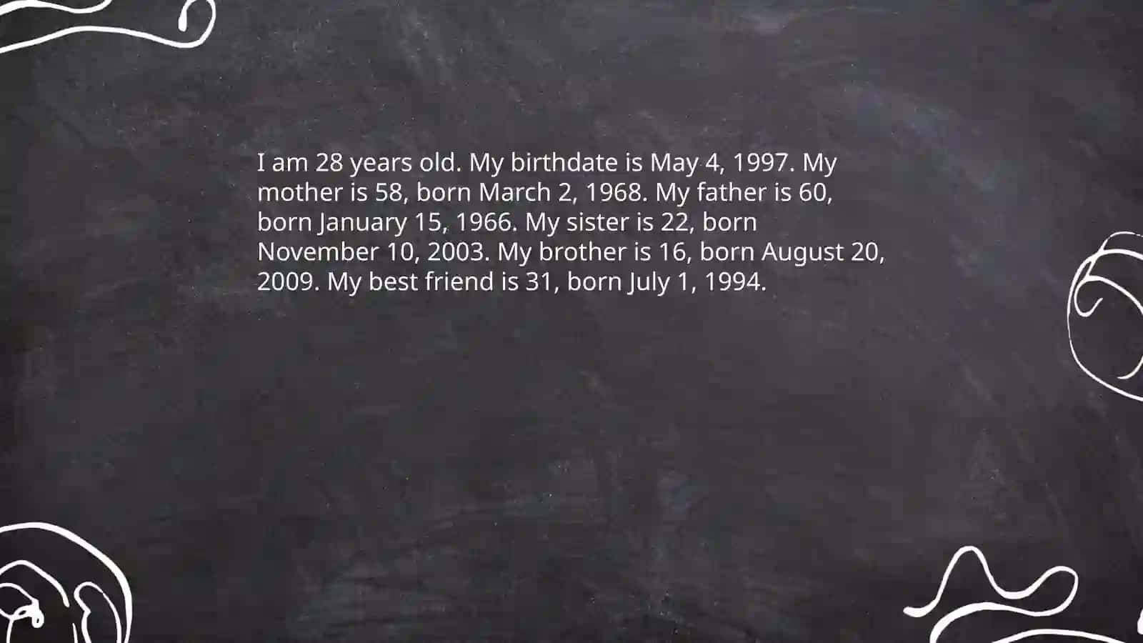 Introducing about yourself and your famliy and friends 4