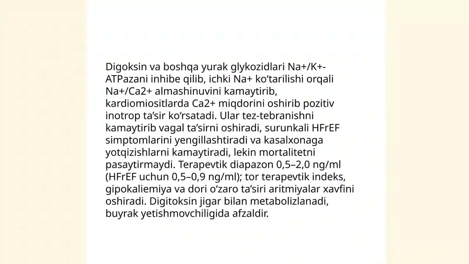 Kardiotonik vositalarning ahamiyati 4