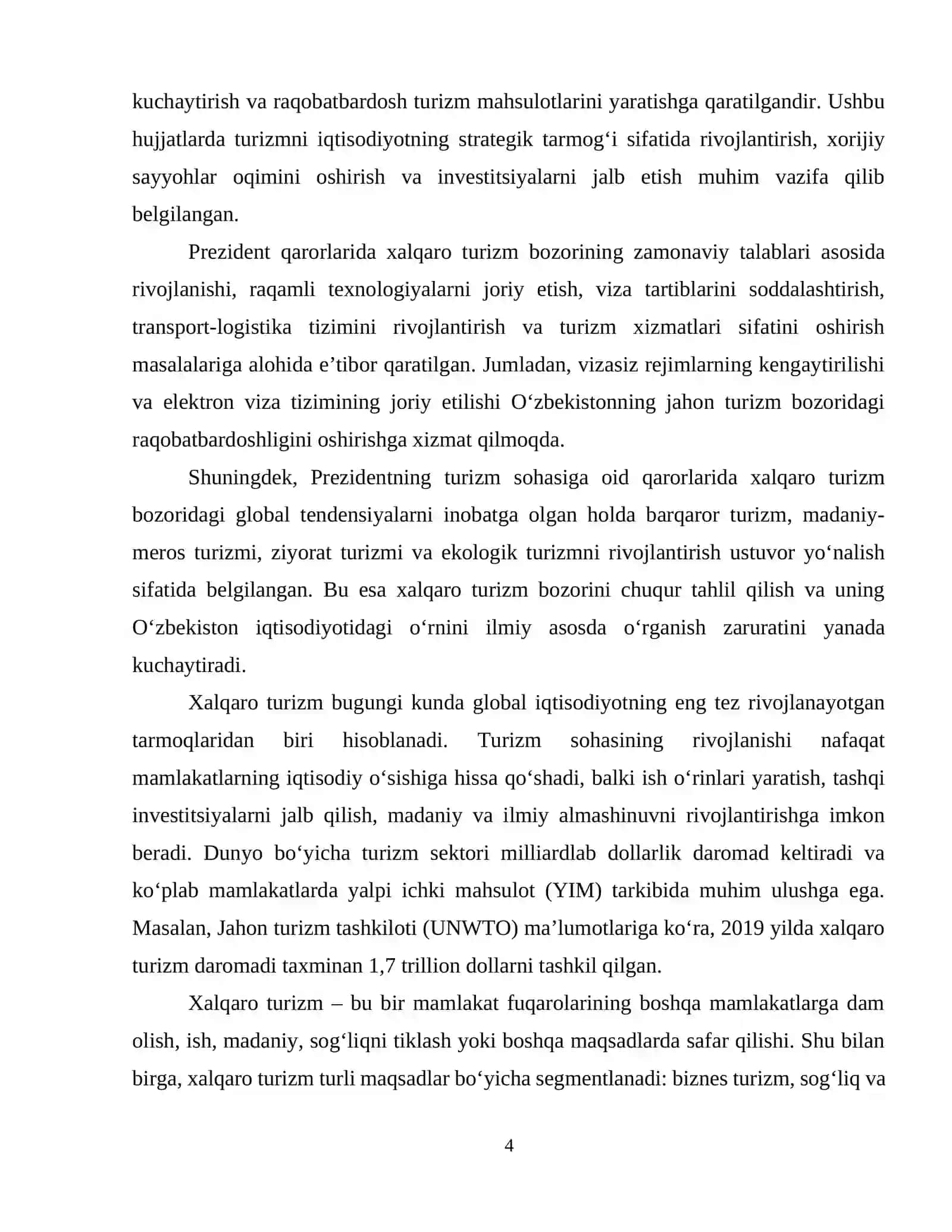 TURIZM: NAZARYASI VA AMALYOTI 4