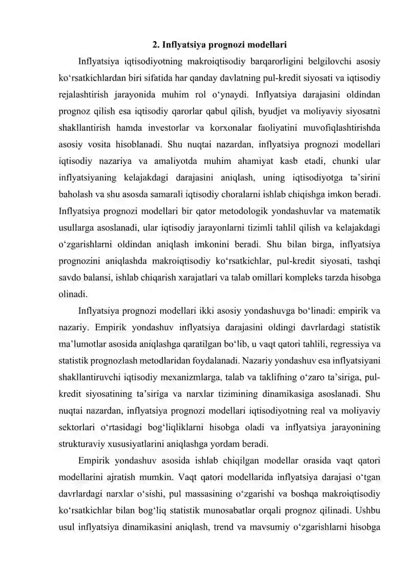 Inflyatsiya prognozi modellari 4