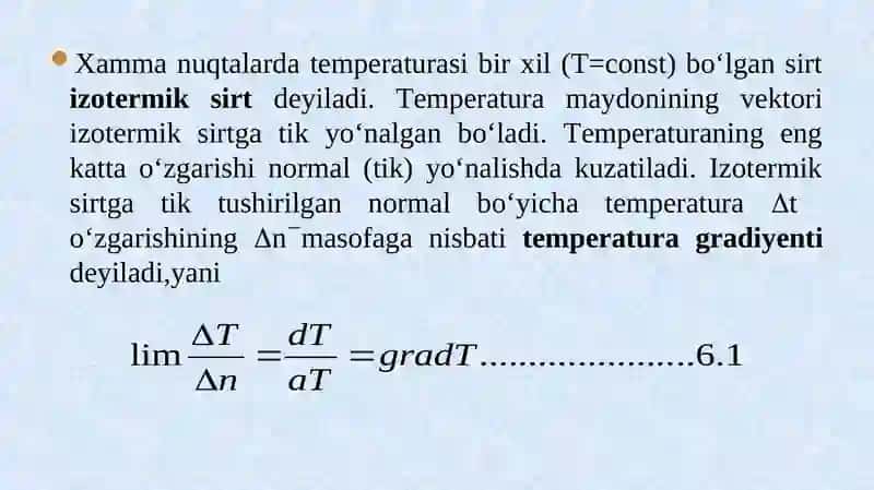 Issiqlik o’tkazuvchanligi 4