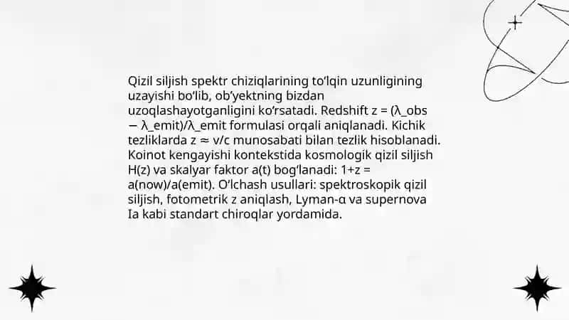Koinotning kengayishi. Xabbl qonuni 4
