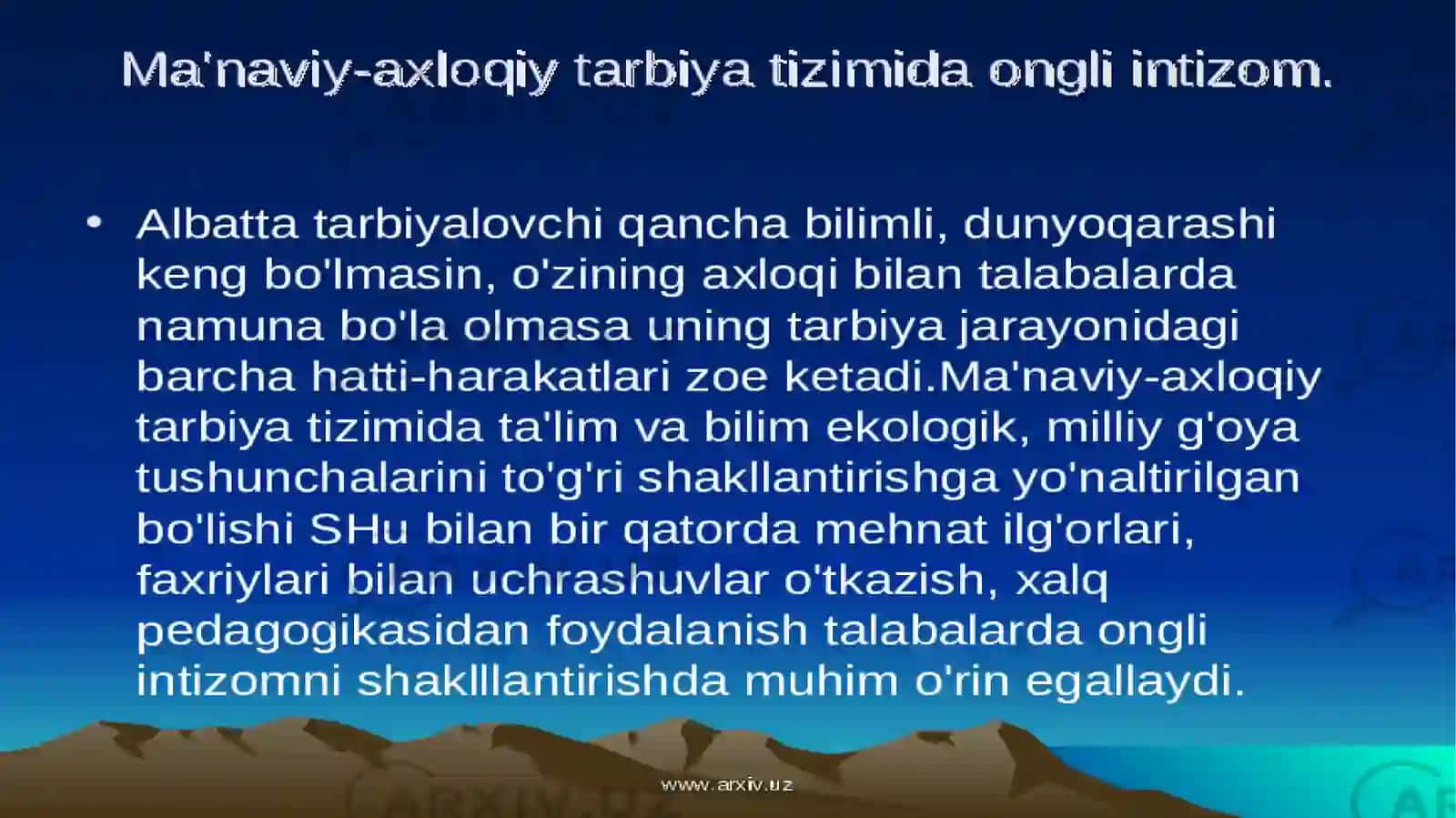 Manaviy-axloqiy tarbiya 4