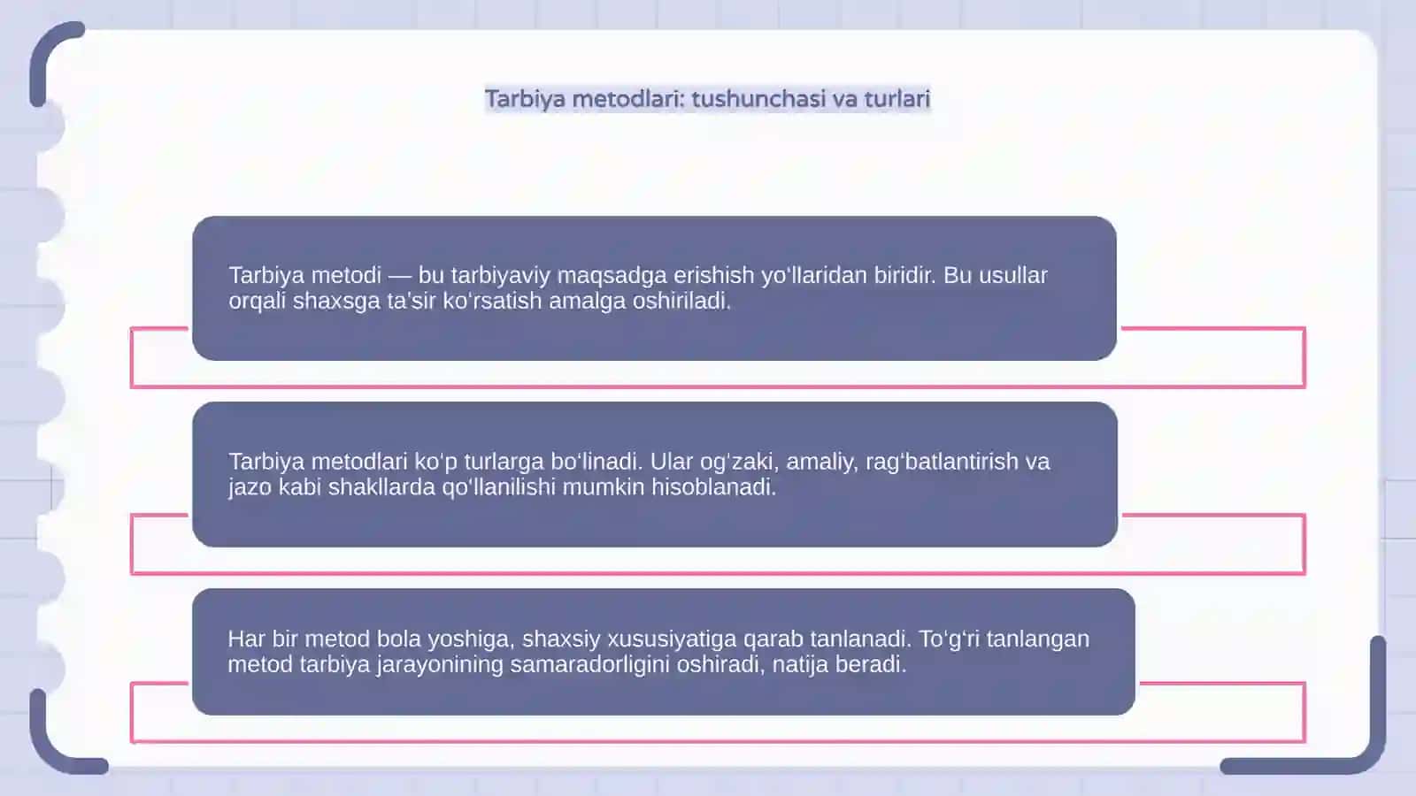 Tarbiya metodlari va shakllari 4