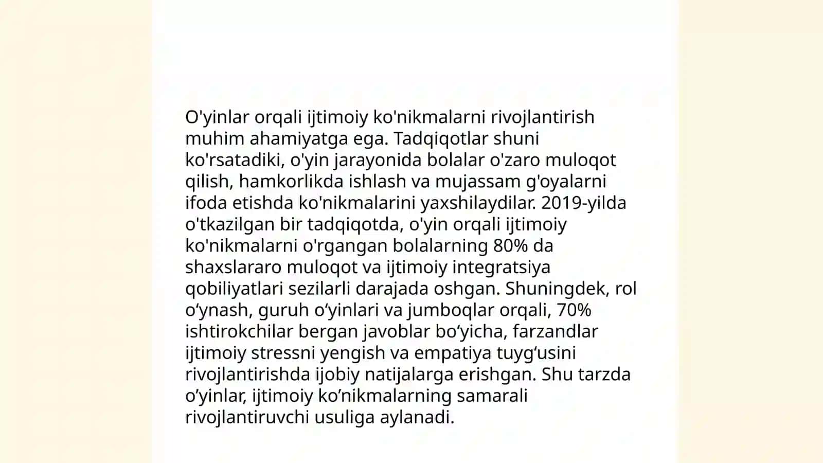 Oyin vositasida fidoilik tarbiyasi 4