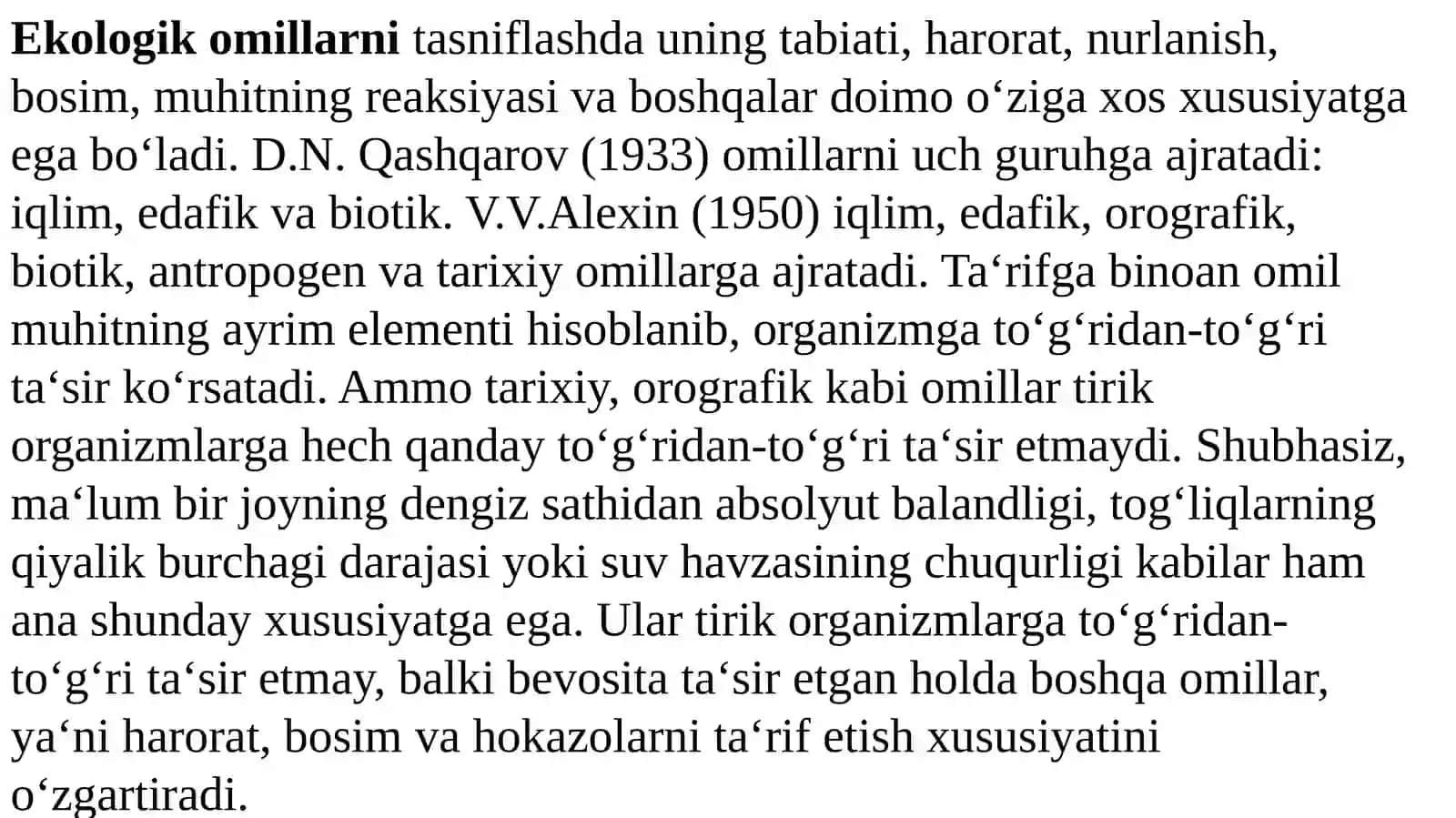BIOGEOGRAFIYANING EKOLOGIK ASOSLARI 4