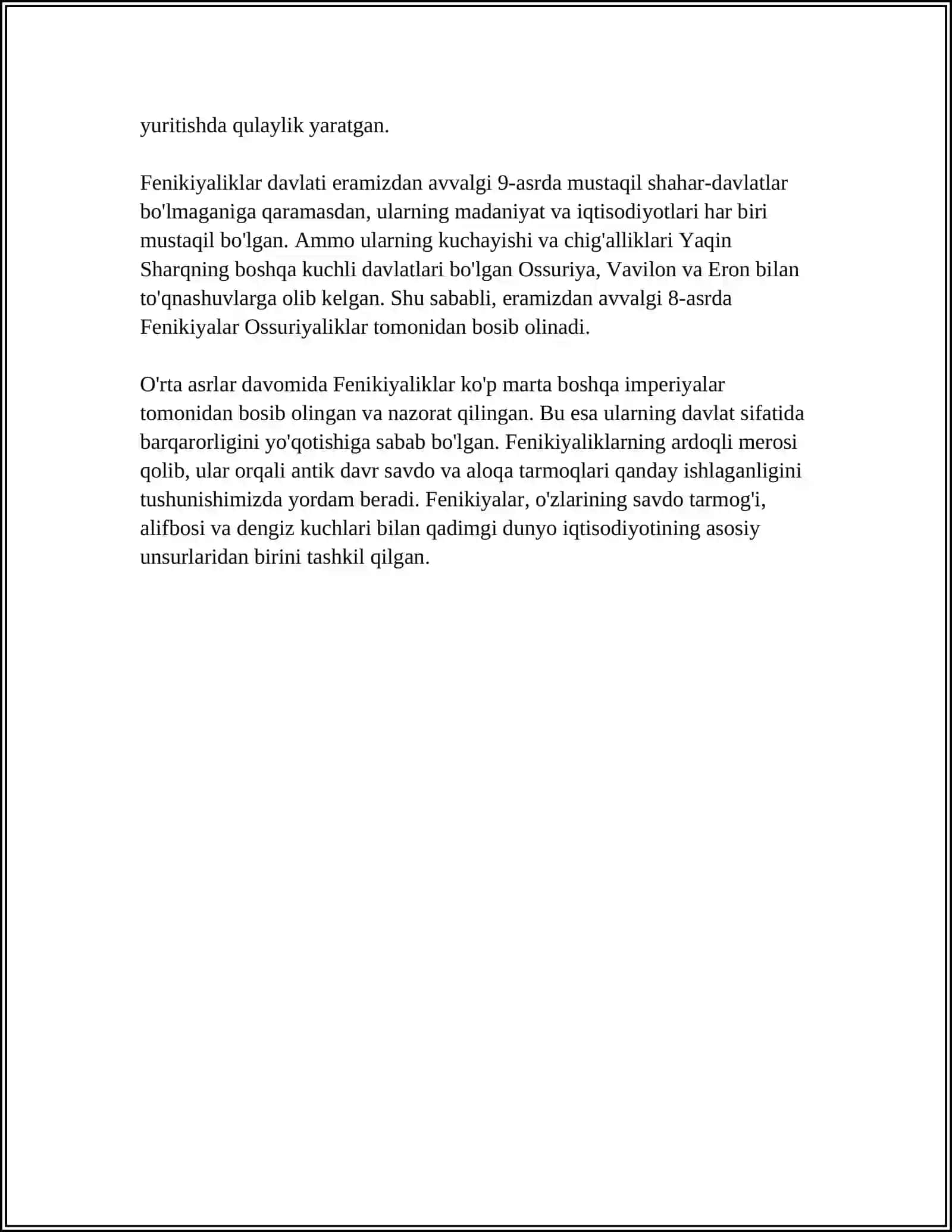 FINIKIYA DAVLATI 4