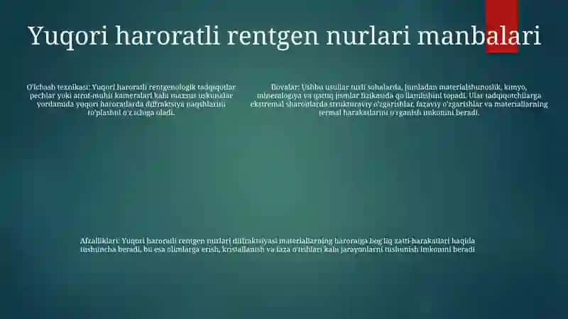 Yuqori Xaroratli Rentgen-Strukturali Tahlil 4