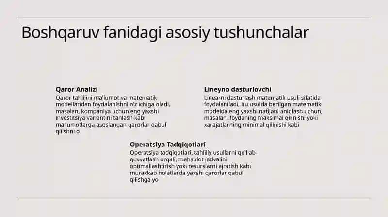 Boshqaruv faniga kirish 4