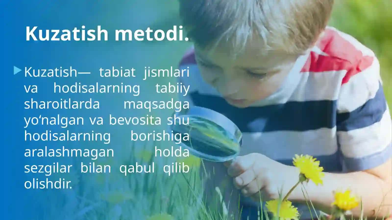 Tabiat bilan tanishtirish metodlari 4