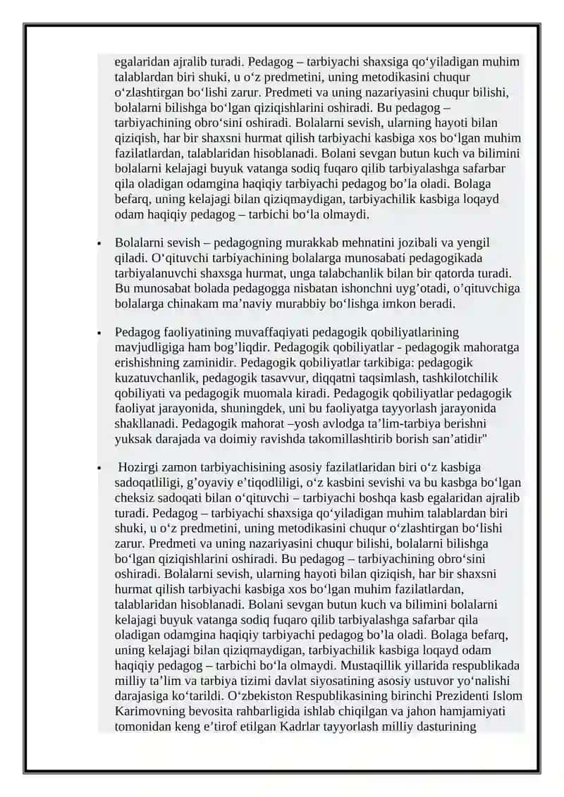 TARBIYACHI NUTQIGA QO’YILADIGAN PEDAGOGIK TALABLAR 4