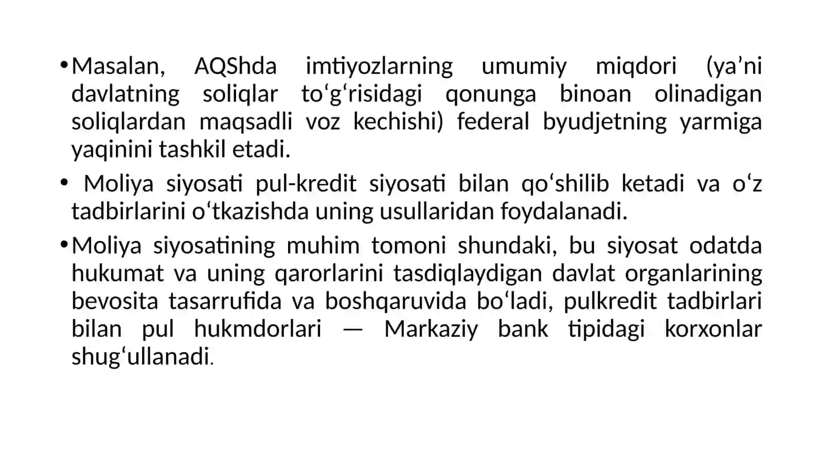 Moliyaviy siyosat va uning shakllari 4