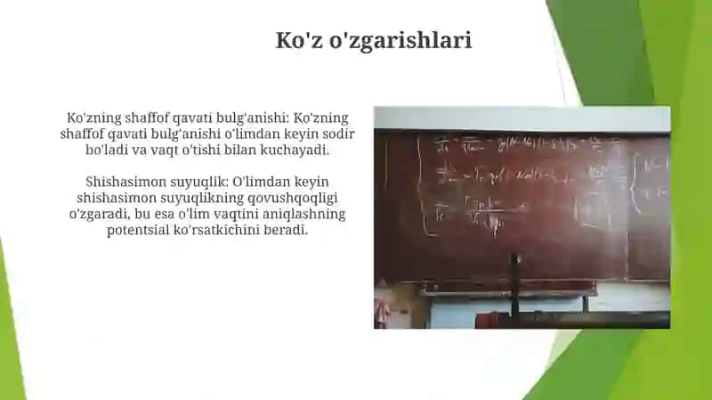 O'lim vaqtini aniqlash 4