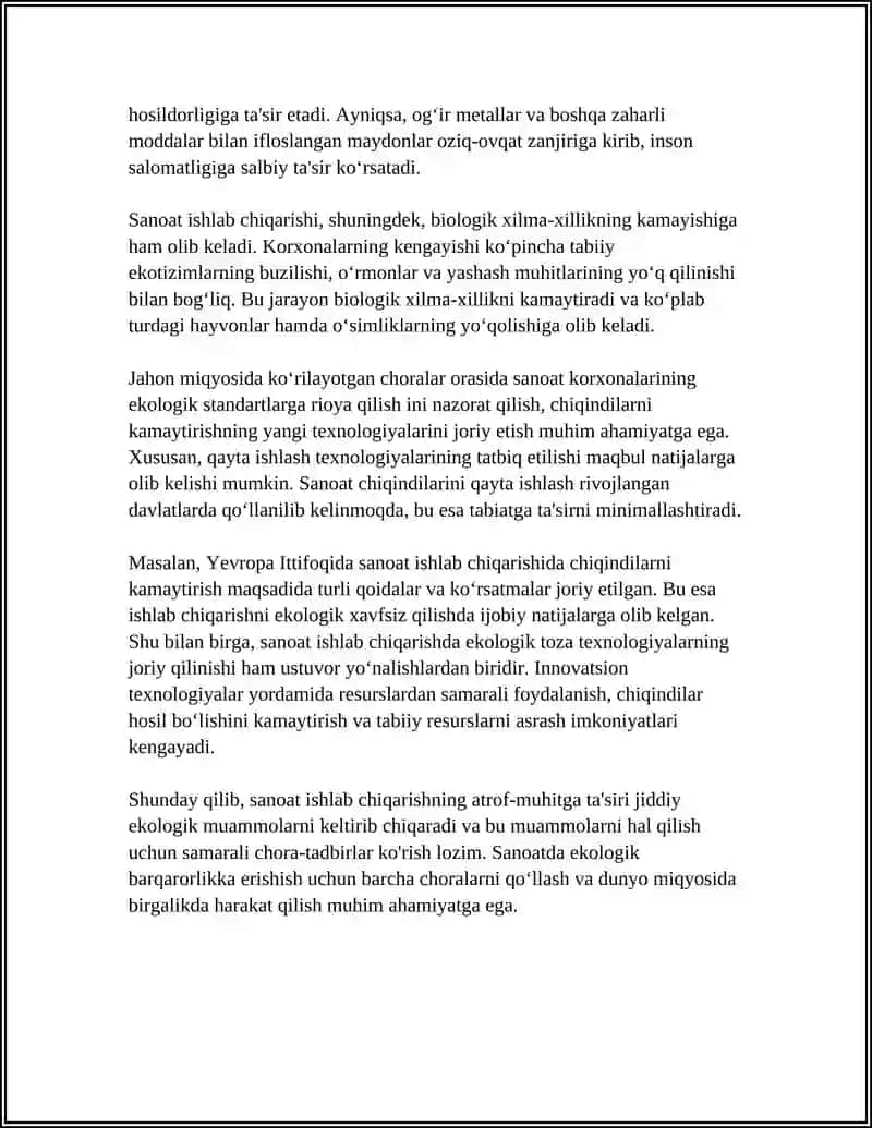 ISHLAB CHIQARISH VA EKOLOGIYA 4