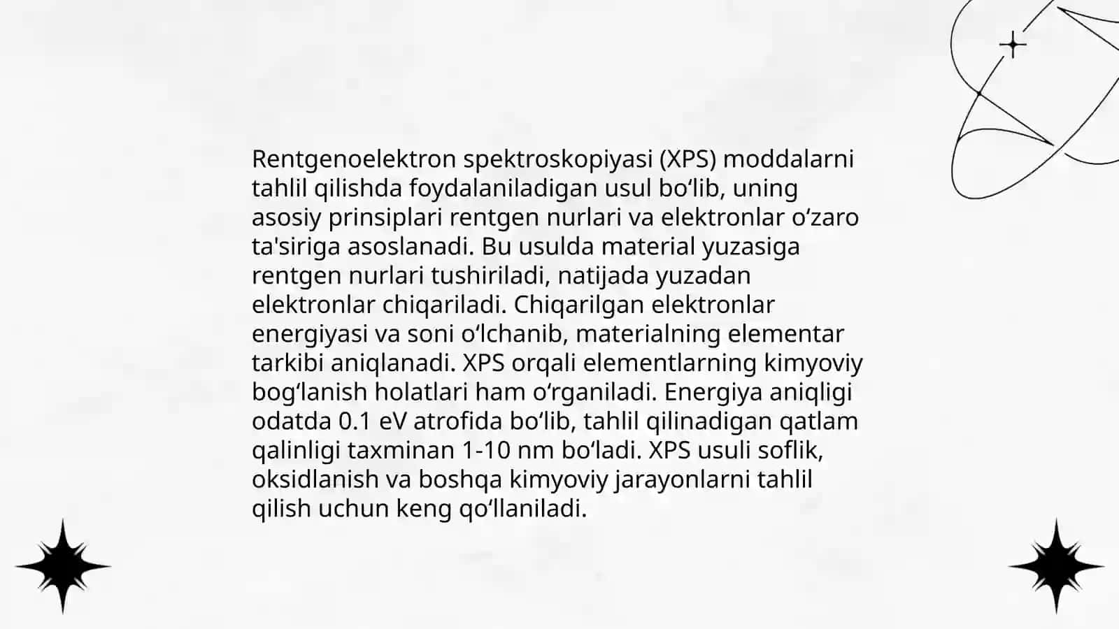 Fotoelektron (FES)va rentgenoelektron (FES) spektroskopiyasi 4