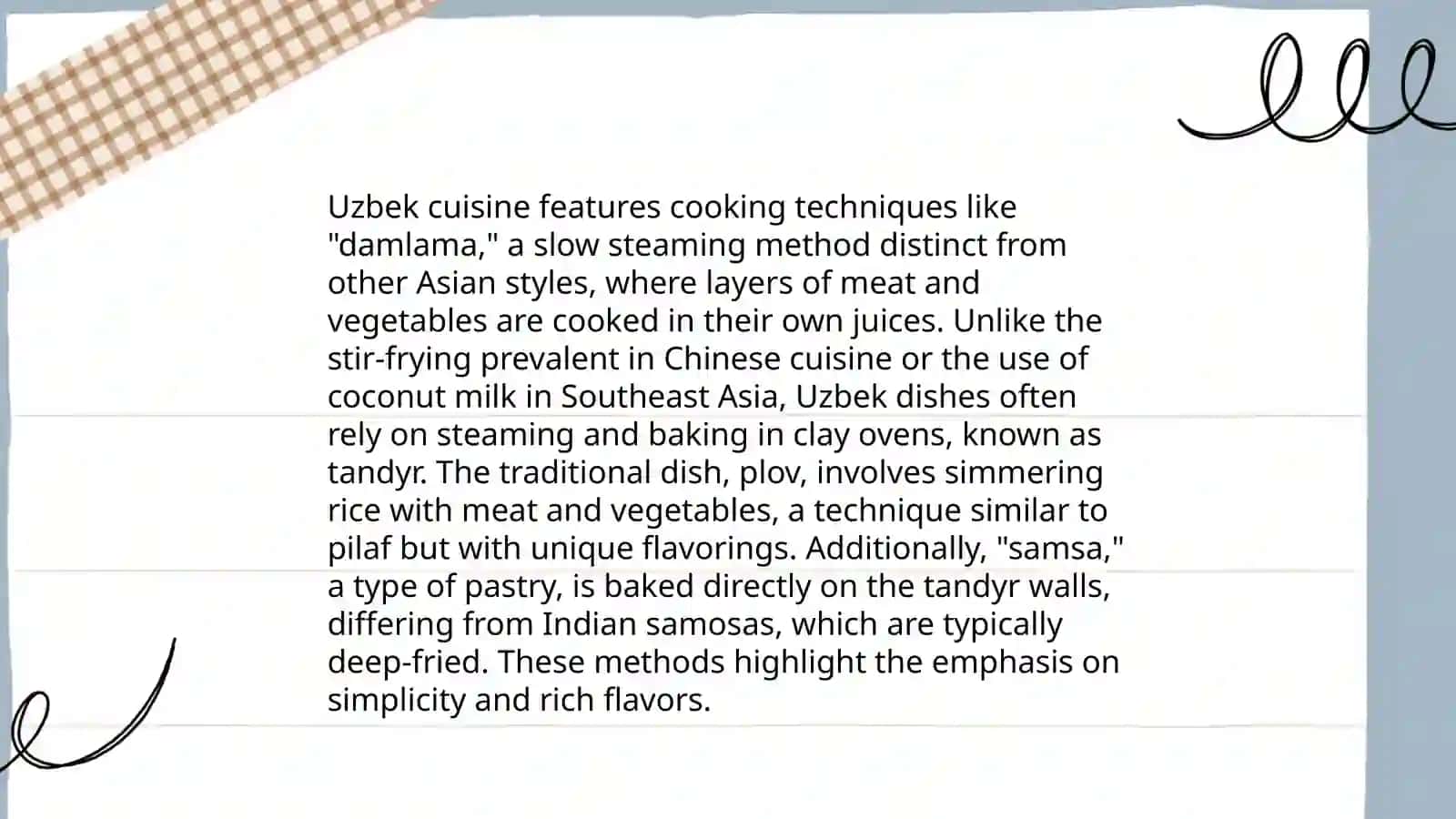 Differences and recipes in national dishes of Uzbek and Asian countries 4