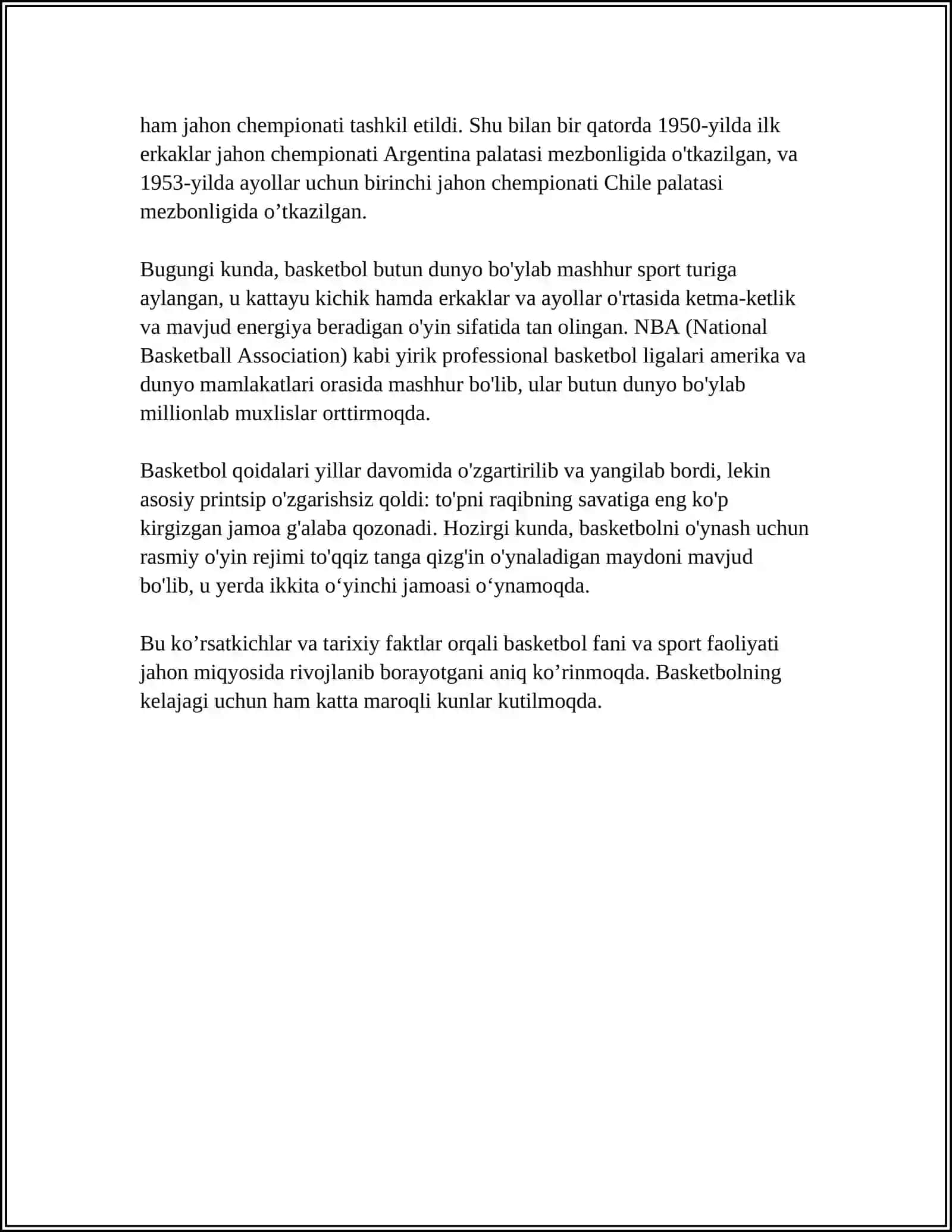 BASKETBOL SPORT TURI 4
