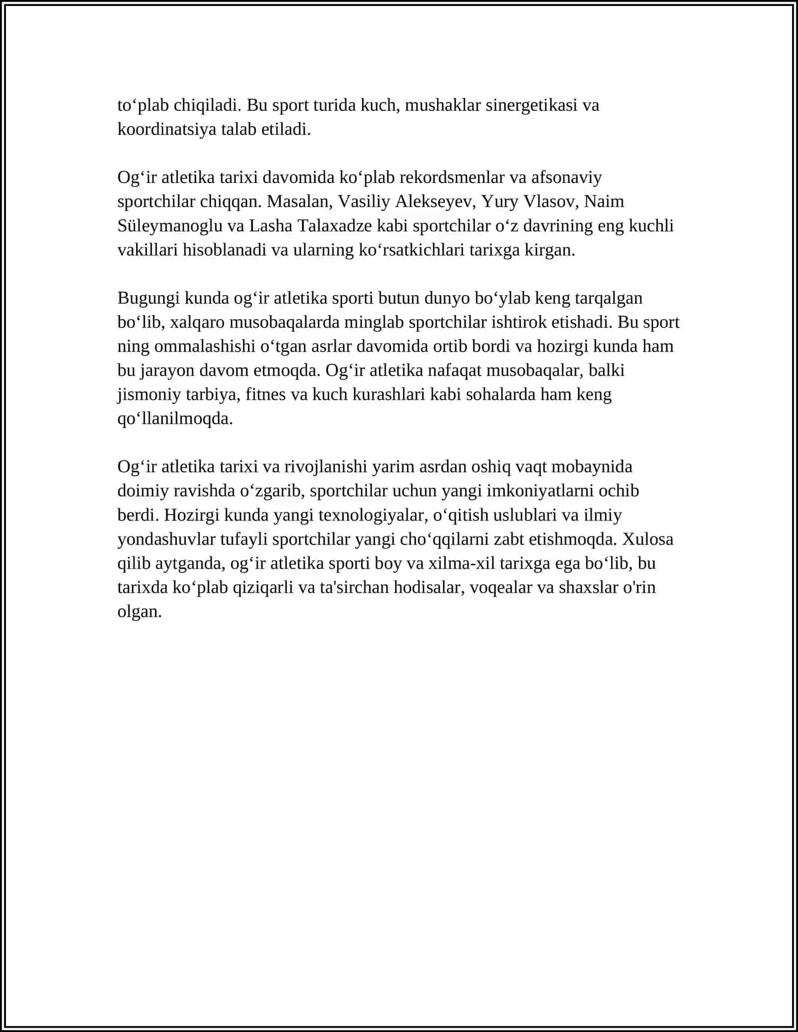 OGʻIR ATLETIKA 4