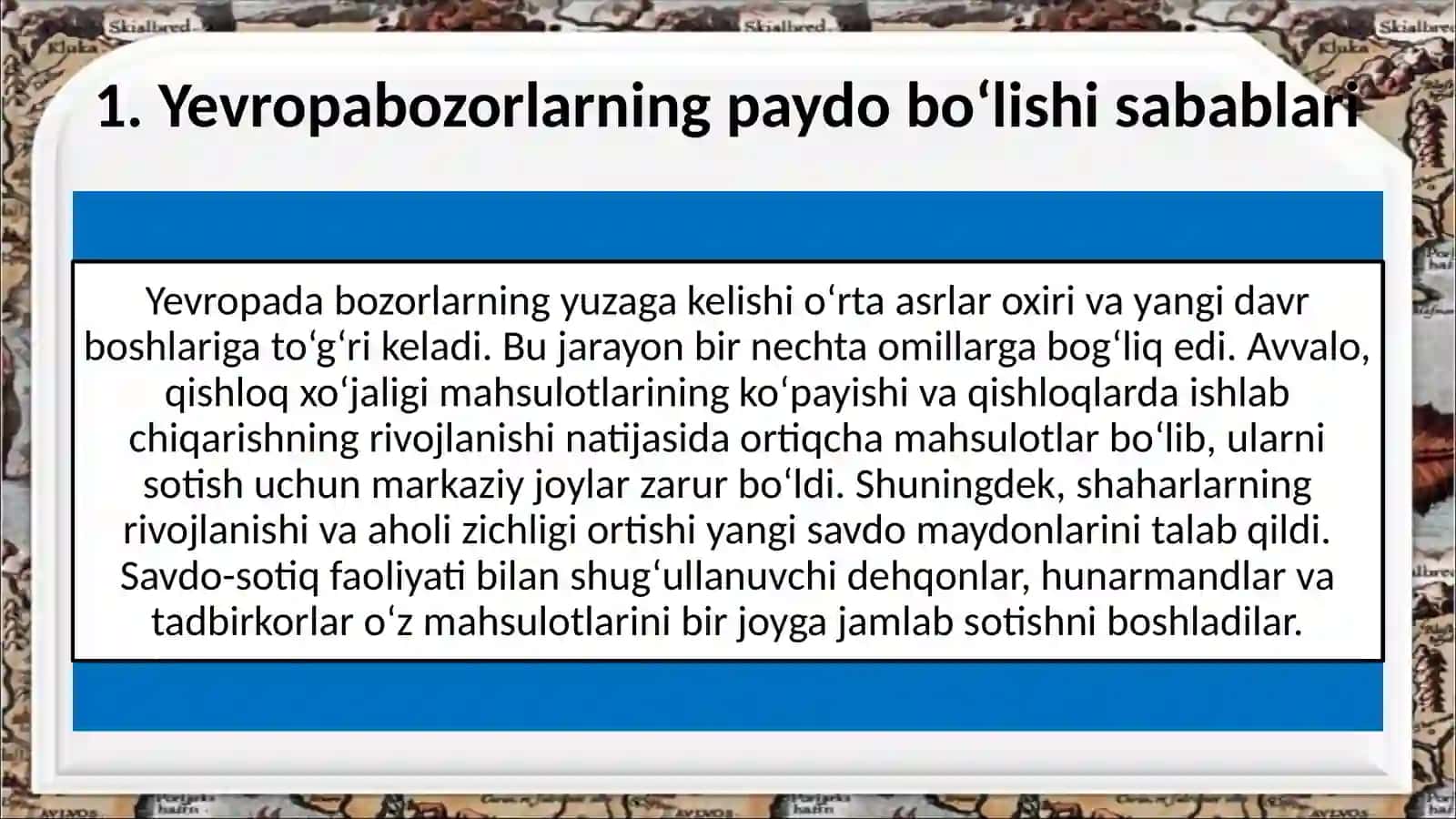 Yevropabozorlarining yuzaga kelishi va ulardagi operatsiyalar 4