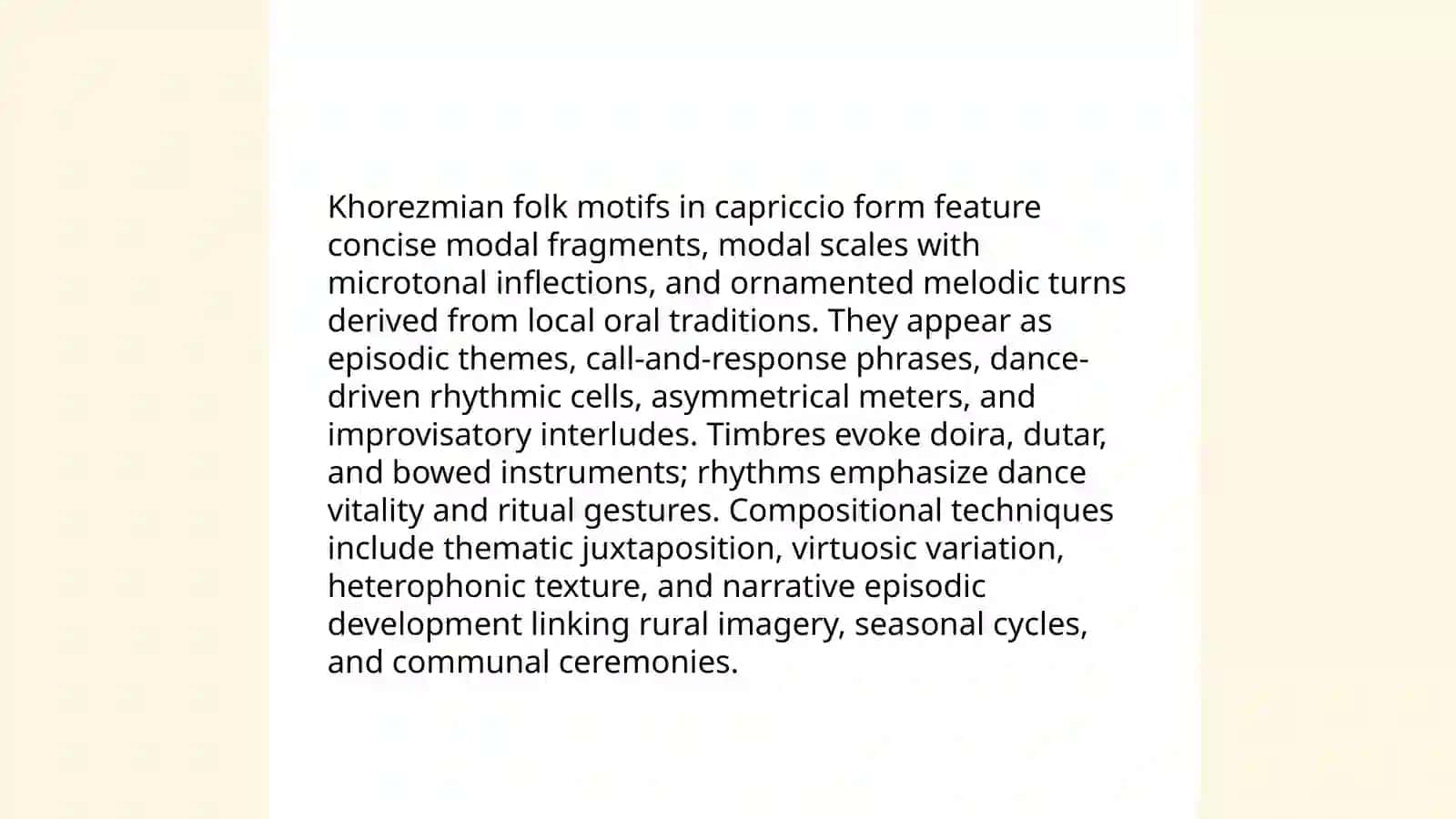 Khorezmian capriccio 4