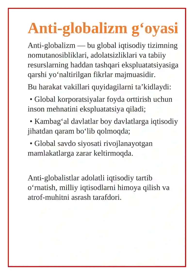 Anti dunyodagi iqtisodiy qarashlar 4
