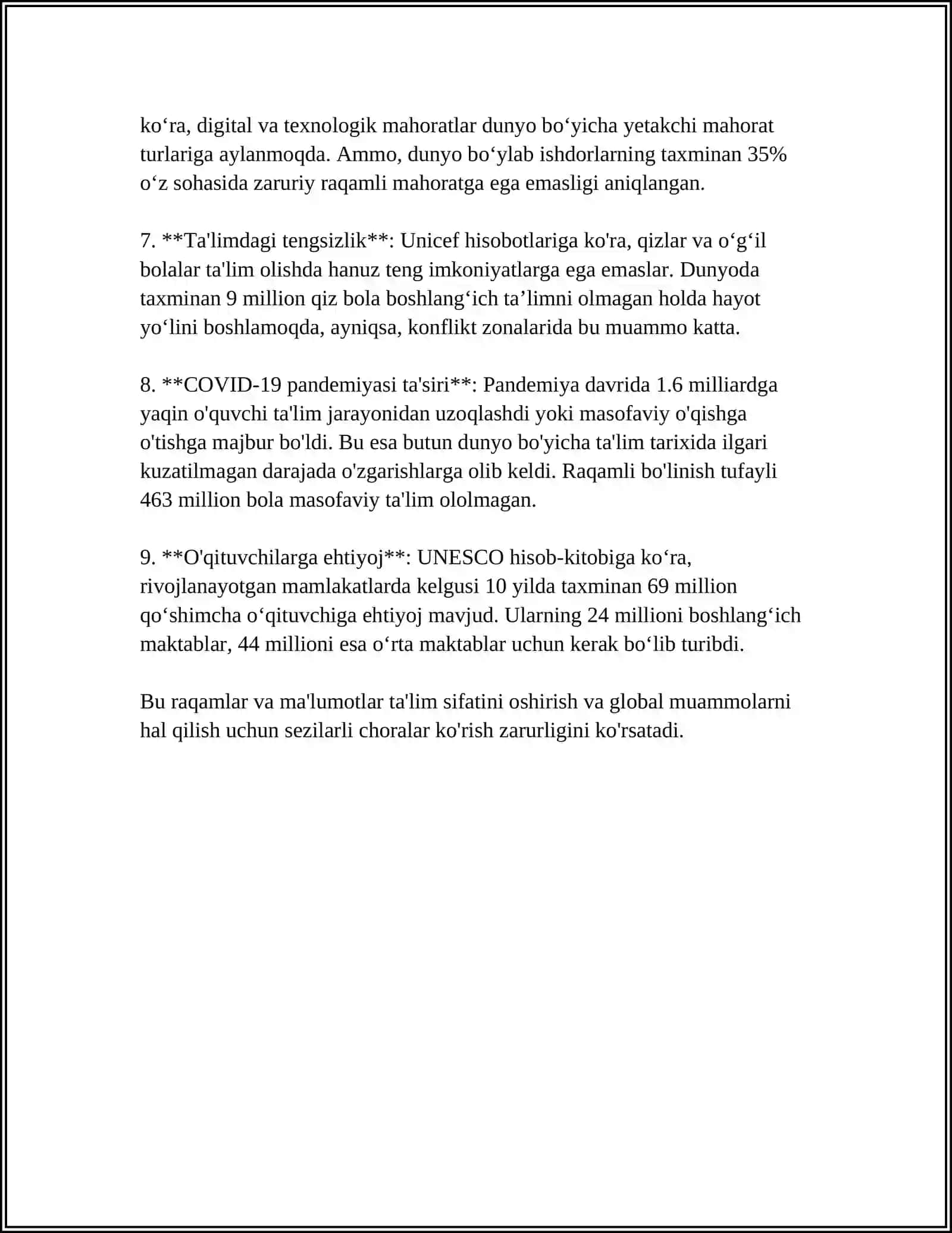 TA’LIM GLOBAL MUAMMO SIFATIDA 4