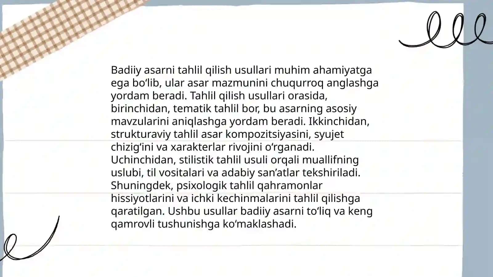 Adabiyot oʻqitish metodikasi 4