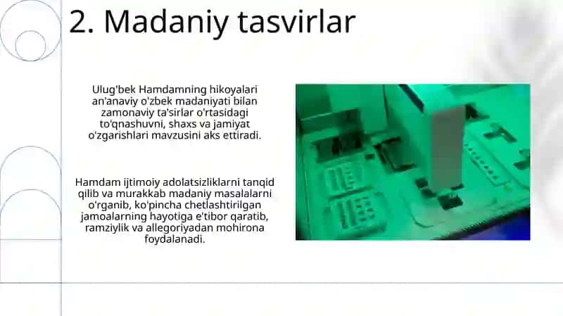 Ulugʻbek Hamdam hikoyalar tahlili 4