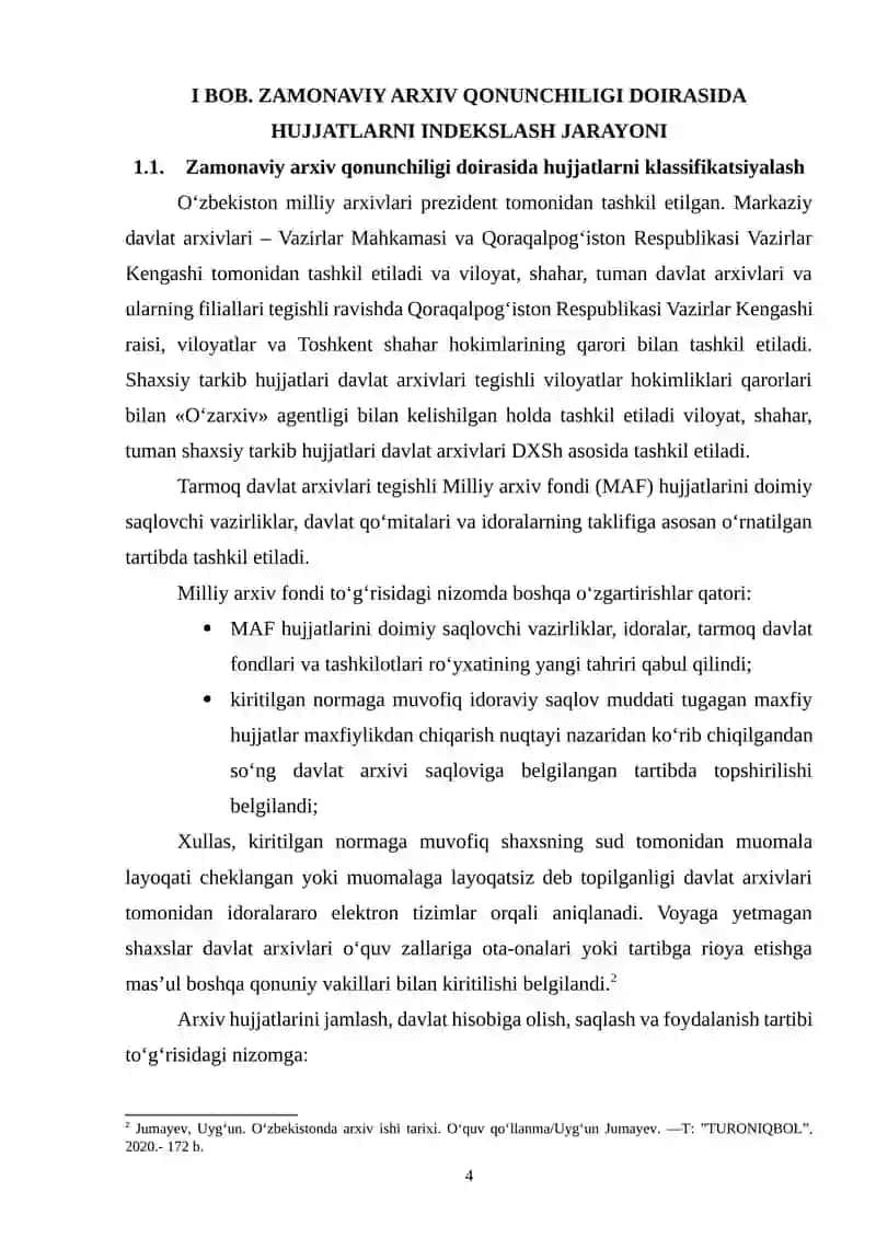 Arxiv ishida indekslash, kataloglash va kartochkalar 4